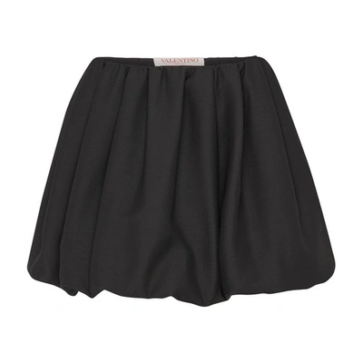 Shop Valentino Crepe Couture Puffy Skirt In Nero