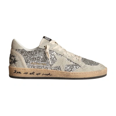 Shop Golden Goose Ball Star Sneakers In Silver_ice