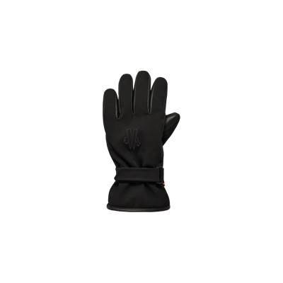 Shop Moncler Padded Gloves, Girl, Black, Size: Xl In Noir