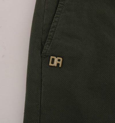 Shop Daniele Alessandrini Elegant Slim Fit Green Men's Chinos