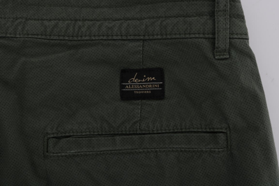 Daniele Alessandrini Elegant Slim Fit Men's Chinos In Green