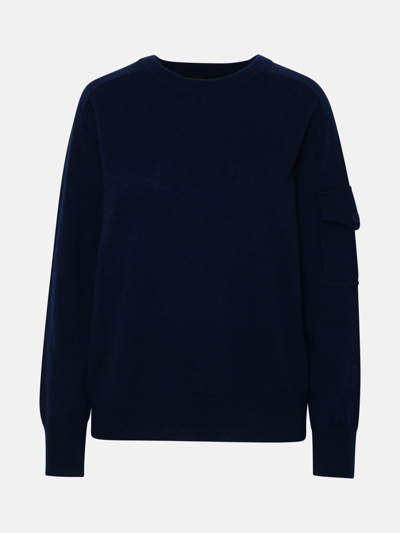 Shop 360cashmere Blue Cashmere 'wayne' Sweater In Navy