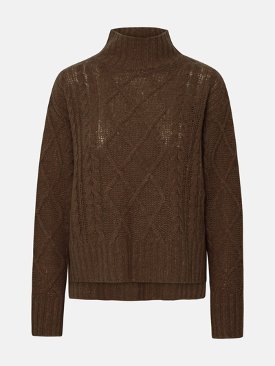 Shop 360cashmere 'lyra' Turtleneck Sweater In Brown Cashmere Blend