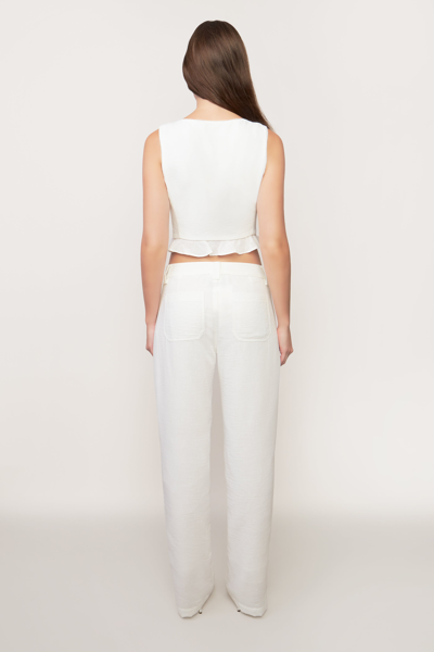 Shop Danielle Guizio Ny Embroidered Scallop Vest In White