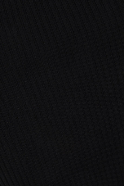 Blumarine Knit Top Featuring Sleeves And Button Embellishments In Nero