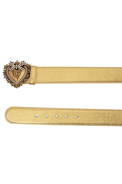 Shop Dolce & Gabbana Heart-buckle Embellished Belt