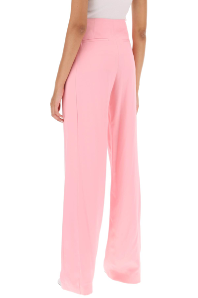 Shop Msgm Fluid Wide-leg Pants In Rosa (pink)