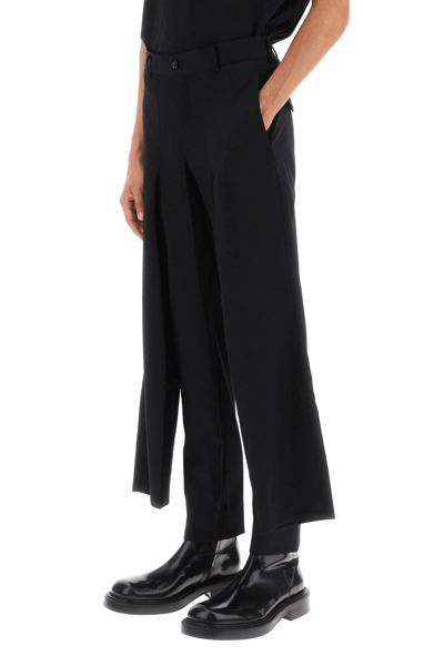 Shop Comme Des Garçons Homme Deux Pants With Hip Panels In Black Black (black)