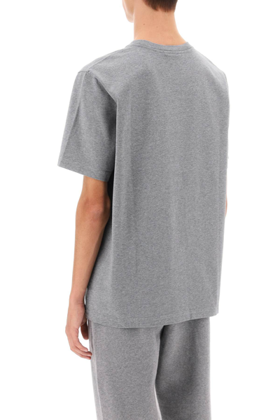 Shop Maison Kitsuné Fox Head T-shirt In Medium Grey Melange (grey)
