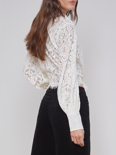 Shop L Agence Cedar Lace Top In Off White