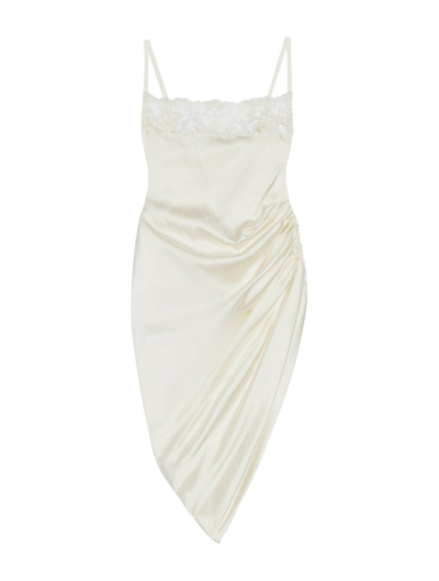 Shop Jacquemus Asymmetric Lingerie Dress In White