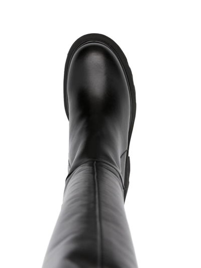 Shop Paloma Barcelo’ Leather Heel Boots In Black