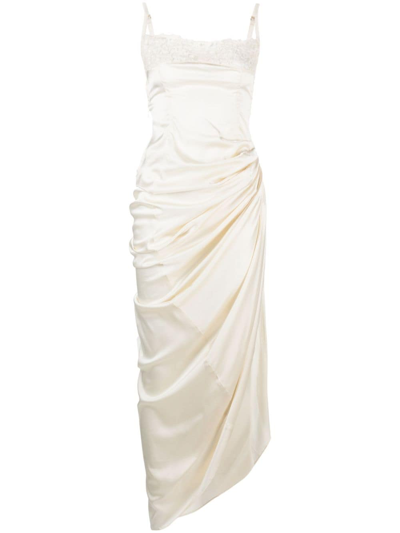 Shop Jacquemus La Saudade Longue Brodã©e Dress In White