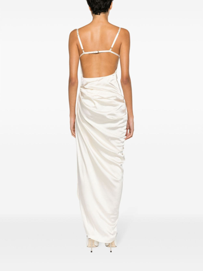 Shop Jacquemus La Saudade Longue Brodã©e Dress In White