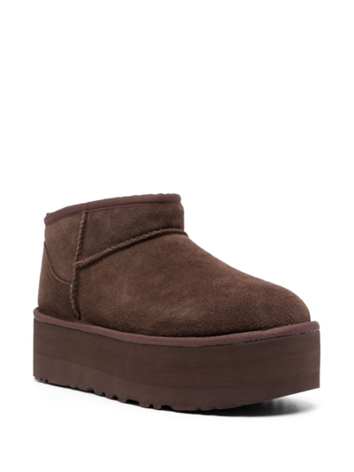 Shop Ugg Classic Ultra Mini Platform Boots In Brown