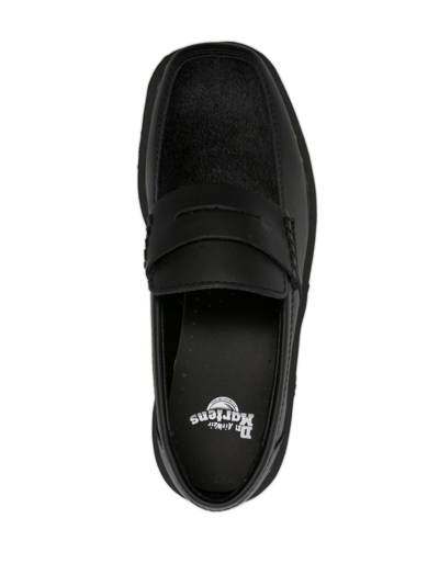 Shop Dr. Martens' Penton Bex Squared Pny Leather Loafers In Black