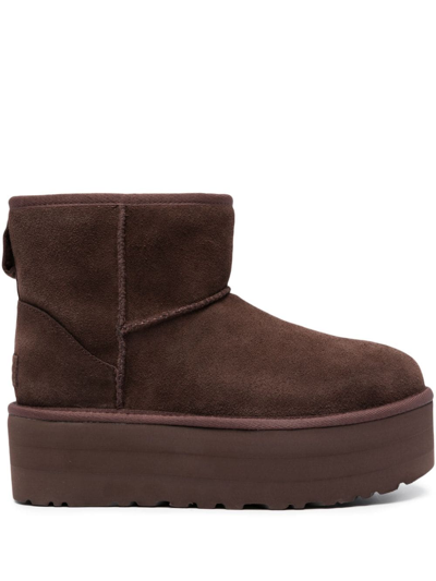 Shop Ugg Classic Mini Platform Boots In Brown