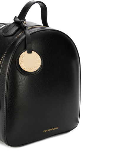 Shop Emporio Armani Zipped Backpack In Black
