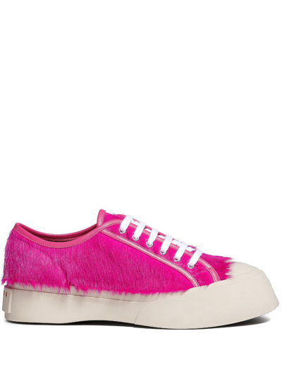Shop Marni Pablo Lace-up Sneakers In Pink