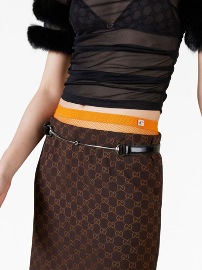 Shop Gucci Horsebit-buckle Leather Belt In Black