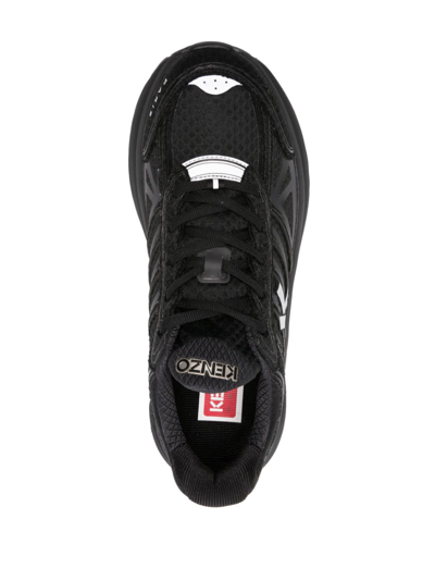 Kenzo Pace Sneakers With Mesh And Rubber Sole In Black