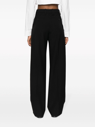 Shop Gucci Wool Trousers In Black