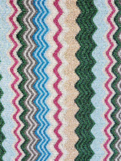 Shop Missoni Zi-zag Motif Scarf In Multicolor