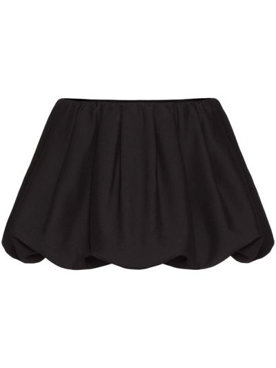 Shop Valentino Crepe Mini Skirt In Black