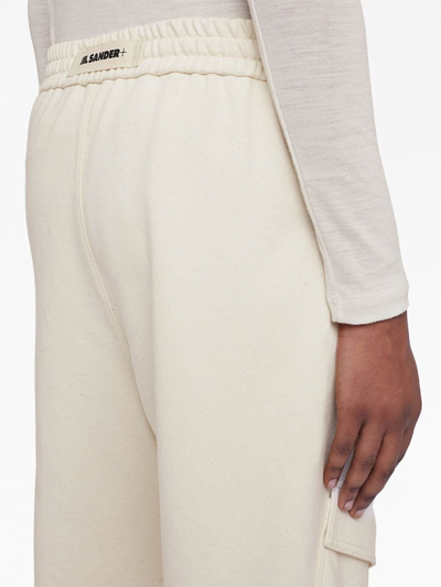 Shop Jil Sander Cotton Track Pants In White