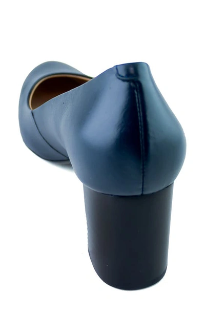 Marc Joseph New York Midtown Pump In Navy Napa Soft