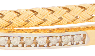 Meshmerise Diamond Bangle Bracelet In Yellow