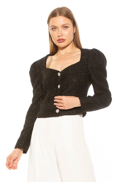 Shop Alexia Admor Rowan Tweed Jacket In Black