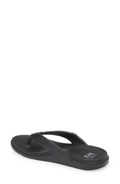 Reef Phantom Ii Mens Laceless Synthetic Flip-flops In Black