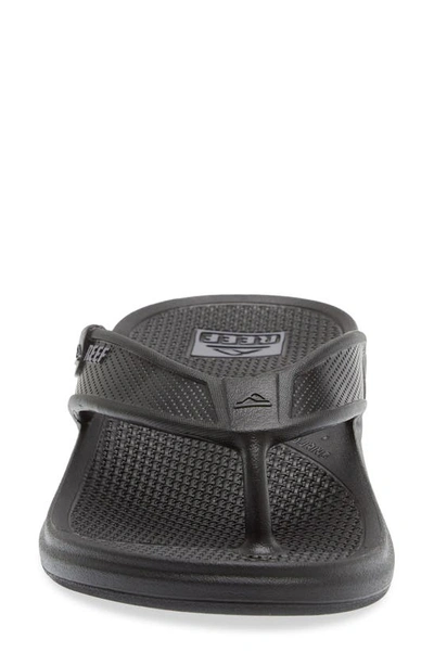 Reef Phantom Ii Mens Laceless Synthetic Flip-flops In Black