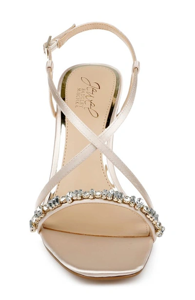 Shop Jewel Badgley Mischka Alexis Slingback Sandal In Champagne