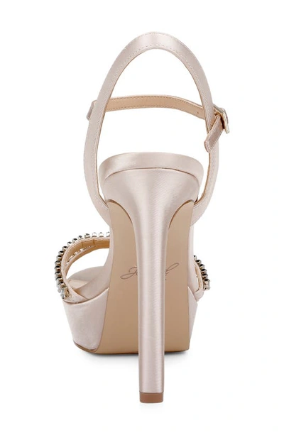 Jewel Badgley Mischka Gallant Platform Sandal In Champagne