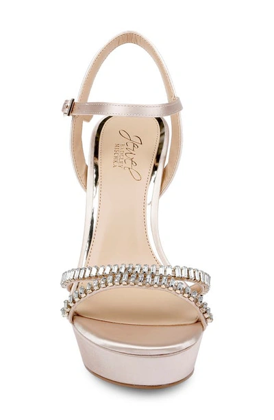 Shop Jewel Badgley Mischka Gallant Platform Sandal In Champagne