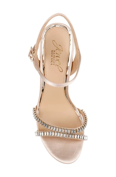 Jewel Badgley Mischka Gallant Platform Sandal In Champagne