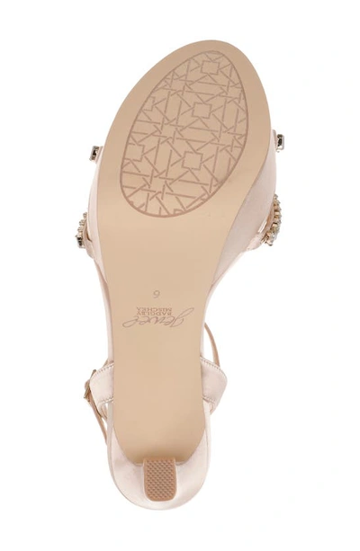 Shop Jewel Badgley Mischka Gallant Platform Sandal In Champagne