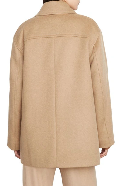 Vince Wool Blend Shirt Jacket In Camello