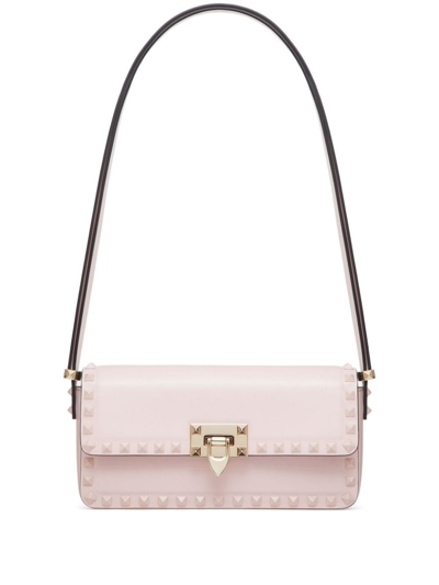 Shop Valentino Pink Rockstud23 Shoulder Bag
