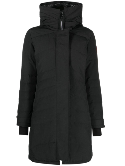 Shop Canada Goose Black Padded Zippered Coat In Nero