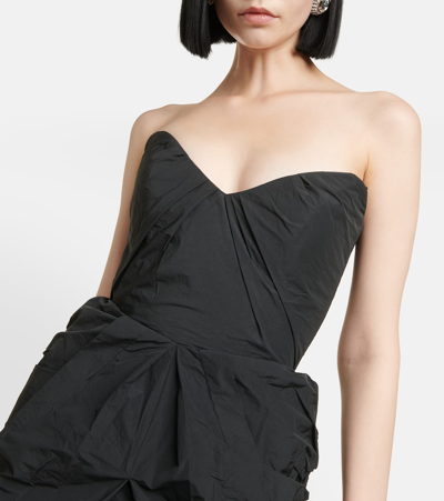 Shop Maticevski Fincher Draped Bustier Midi Dress In Black