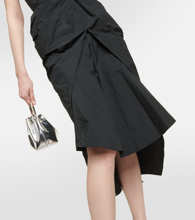 Shop Maticevski Fincher Draped Bustier Midi Dress In Black