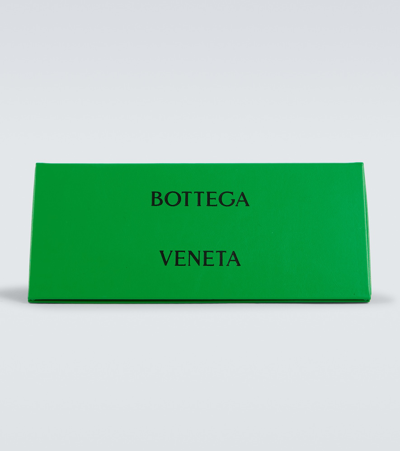 Shop Bottega Veneta Panthos Round Sunglasses In Green