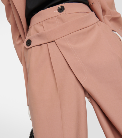 Shop Peter Do Pleated High-rise Pants In Pink