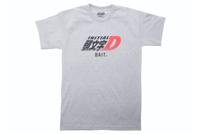 Pre-owned Bait X Initial D Logos Tee Gray