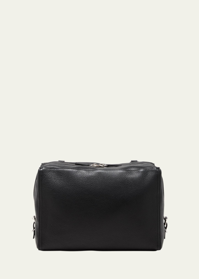 Shop Givenchy Men's Pandora Medium Leather Crossbody Bag In Black