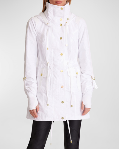Shop Blanc Noir Gold Collection Camo Anorak Jacket In White Camo