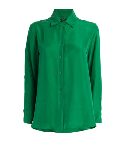 Weekend Max Mara Silk Shirt In Green | ModeSens